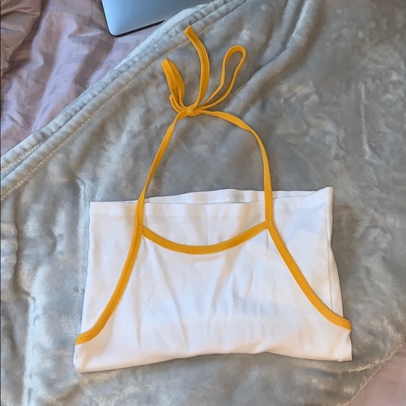 Forever 21 White Halter with Yellow Straps - Picture 2 of 4